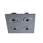 4W LED Ceiling Light with 4 LEDs and Metal Colour Square Design