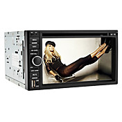 6,2 tommers 2DIN bil DVD-spiller med TV, GPS, iPod, RDS