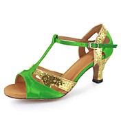Cetim T-Strap Latina / Ballroom Mulheres personalizadas Shoes Dança com fivela (mais cores)