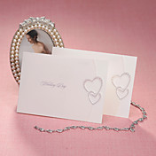 simple invitación de boda con corazones entrelazados doblado (juego de 50)