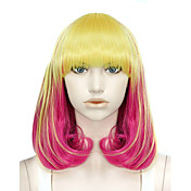 Lolita Rinka Wig Inspired by Pop Girl Golden and Fuschia Mixed Color 50cm Sweet