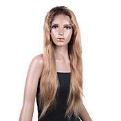 Silk Top 100% Indian Remy Hair 22 Inch Silky Straight Two Tones Full Lace Wig