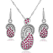 Nice 18K Plated With Crystal / Rhinestone Women's Jewelry Set Including Necklace,Earrings