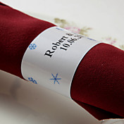 Personalisierte Paper Napkin Ring - Blue Snow (Set von 50)