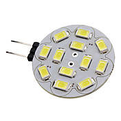 G4 6W 550-570LM 12x5730SMD 6000-6500K Natural White Light Ampoule LED Spot (12V)