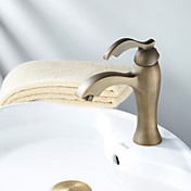 Antique Brass Finish Single Handle Centerset Bathroom Sink Faucet
