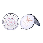 Personalized Chrome Mirror Favor - Pretty Flower