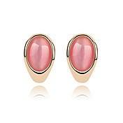 Nydelig Oval 18K gullbelagt Imitation Opal Øreringer (Flere farger)