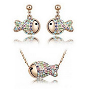 Chic legering med Crystal / Rhinestone kvinner smykker satt inkludert kjede, øredobber (Flere farger)