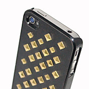 Piazza metallo Rivet Back Cover per iPhone 4/4S