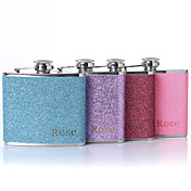 Personnalisée de 5 oz Bouteille Avec similicuir Couverture nacré (plus de couleurs)