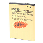 2450mAh Batterie haute capacité Or S5830-GD pour Samsung S5830