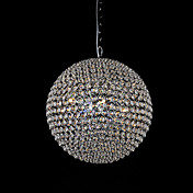 Crystal Ceiling Light with Colourful LEDs in Globe Shaped Design