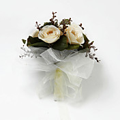 Elégant Forme Ronde Champagne Bouquet de mariée mariage