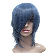 cosplay peluca inspirada en akb0048 azul sae Miyazawa y el color gris mezclado