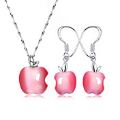 Superbe Argent 925 Bijoux Avec Opal femmes ensemble comprenant collier, boucles d'oreilles (Plus de couleurs)