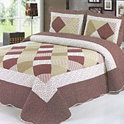 3pcs Land Plaid gewaschener Baumwolle Decke gesetzt
