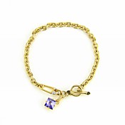 Elegant Alloy With Cubic Zirconia Women's Bracelet (More Colors)