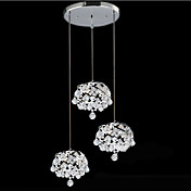 180W Modern Crystal Pendant Light with 9 Lights in Spiraled Metal Design