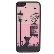Lovely Cat and Birdcage Pattern 2 in 1 Bumper and Back Case for iPhone 5