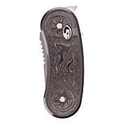 Vintage Auto Popup Knife + Vindtett Gas Lighter (Gray)