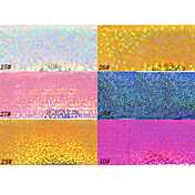 1PCS Laser Foil Nail Decorations Twinkled Starry Stickers No.25-30(50x6x0.1cm,Assorted Colors)