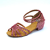 Lovely Satin Ankle Strap Latin / Ballroom Dance Shoes For Kids