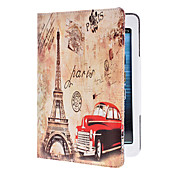 Retro Style Eiffel Tower Pattern Durable PU Leather Case with Stand for iPad mini