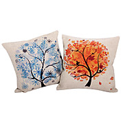 Conjunto de 2 Modern Árvore fronha de algodão / linho decorativa