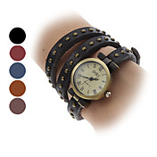 Unisex Modische Style Leder Analog Quarz Armband Watch (verschiedene Farben)