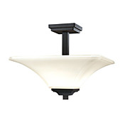 40W tradicional Semi luz embutida no tecto com Alabaster Sombra Vidro
