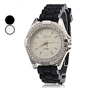 Donna analogico in silicone orologio da polso al quarzo (colori assortiti)