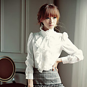 Women's Stand Collar Ruffle Shirt