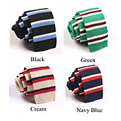 Men's Fashion Colormix Stripes Knitting Tie