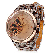 Kvinners Quartz Analog Leopard Butterflies armbåndsur