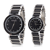 Coppia di orologi in lega coppia analogico al quarzo di (Multi-Colored)