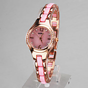 Charming Alloy Ceramic Quartz Movement Women's Watch with Crystal(More Colors)