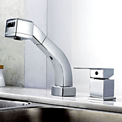 Contemporary Chrome Finish Pull-out Kitchen Faucet