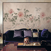Pink Peony Floral Botanical Mural