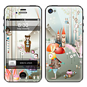 Cartoon Charakter Pattern Front-und Back-Schirm-Schutz-Film für iPhone 4/4S