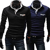 Men's Causal Check Thin Long Sleeve T-shirt