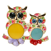 Individual Character Color Goteo doble broche Búho