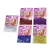5PCS Mixed-color Glitter Powder Nail Decorations(Random Color)
