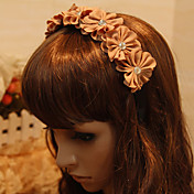 Women's Full Vintage Tulle Flowers Headband