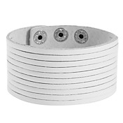 Leatherette With Button Women's Bracelets