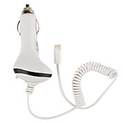Autoladegerät mit Spiralkabel für iPhone 5, iPod (DC12-24V, 1A)