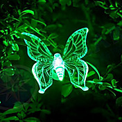 Butterfly-Shaped Solar Energy Pin Lamp Regenbogen