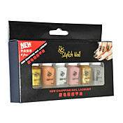 Glitter Cracked Chapped Nail Polish Set (8ml,6PCS)