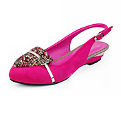 Suede tacón bajo cerrado dedo del pie con el Rhinestone Zapatos de tarde / noche (más colores)