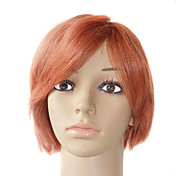 Capless 100% Human Hair Short Silky Straight Hair parykker Flere Color Tilgjengelig